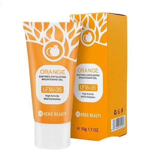 Gel exfoliant à l’orange pour nettoyage en profondeur du visage
