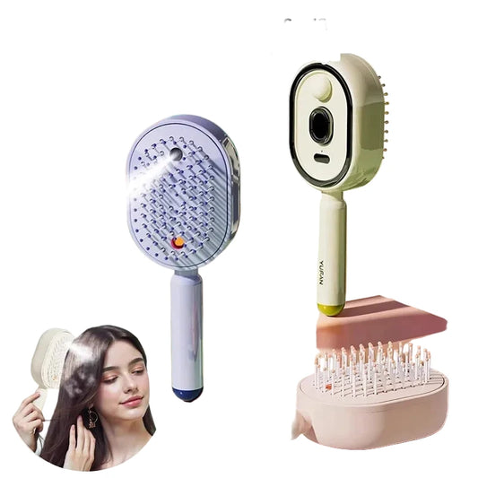 Peigne de massage électrique avec spray pour cuir chevelu, accessoire de soin capillaire