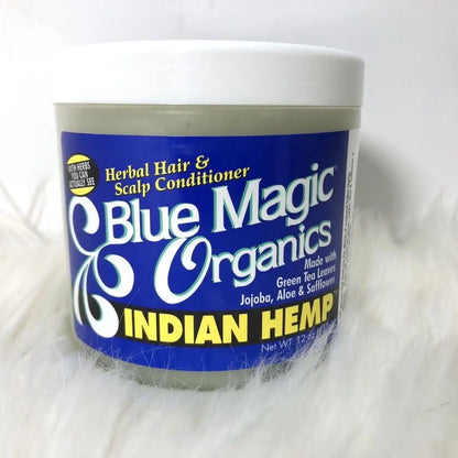 Vadesity Blue Magic Conditioner Robe capillaire Huile de ricin 340g Nutre, adoucit, améliore les frisottis et répare les cheveux endommagés
