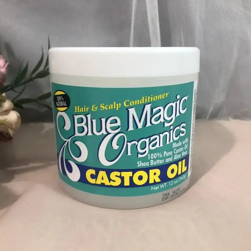 Vadesity Blue Magic Conditioner Robe capillaire Huile de ricin 340g Nutre, adoucit, améliore les frisottis et répare les cheveux endommagés